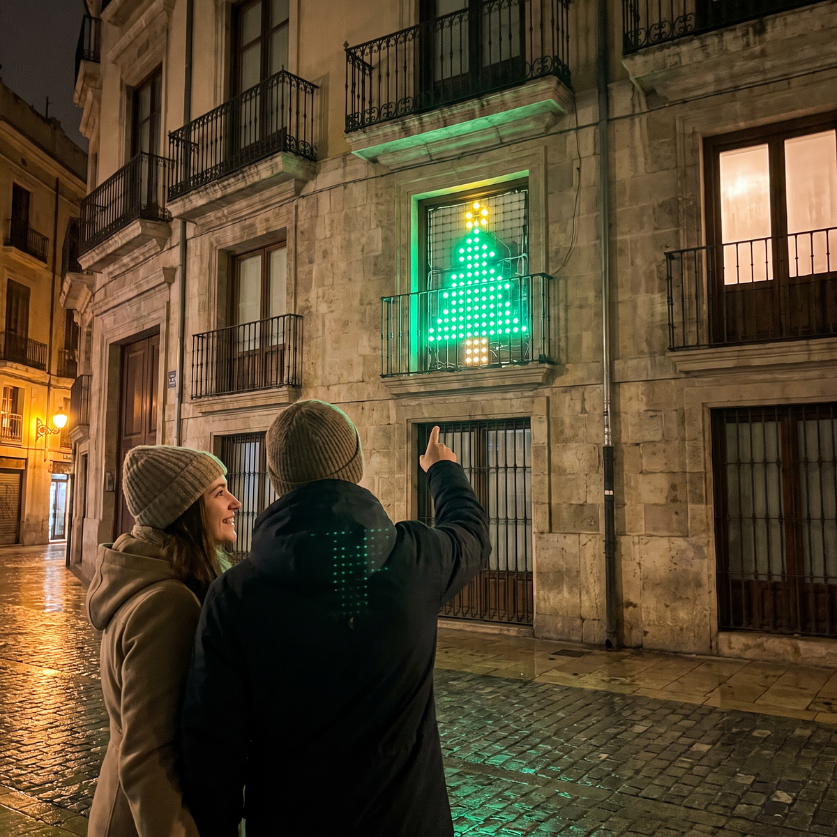 Cortina de luces LED inteligente