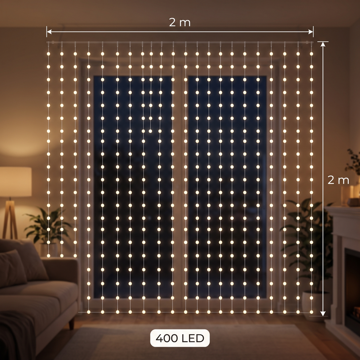 Cortina de luces LED inteligente